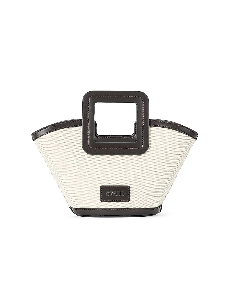 Women's Shirley Mini Two-Tone Bucket Bag - Natural Espresso