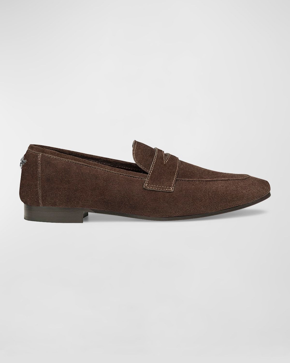 Flaneur Suede Penny Loafers