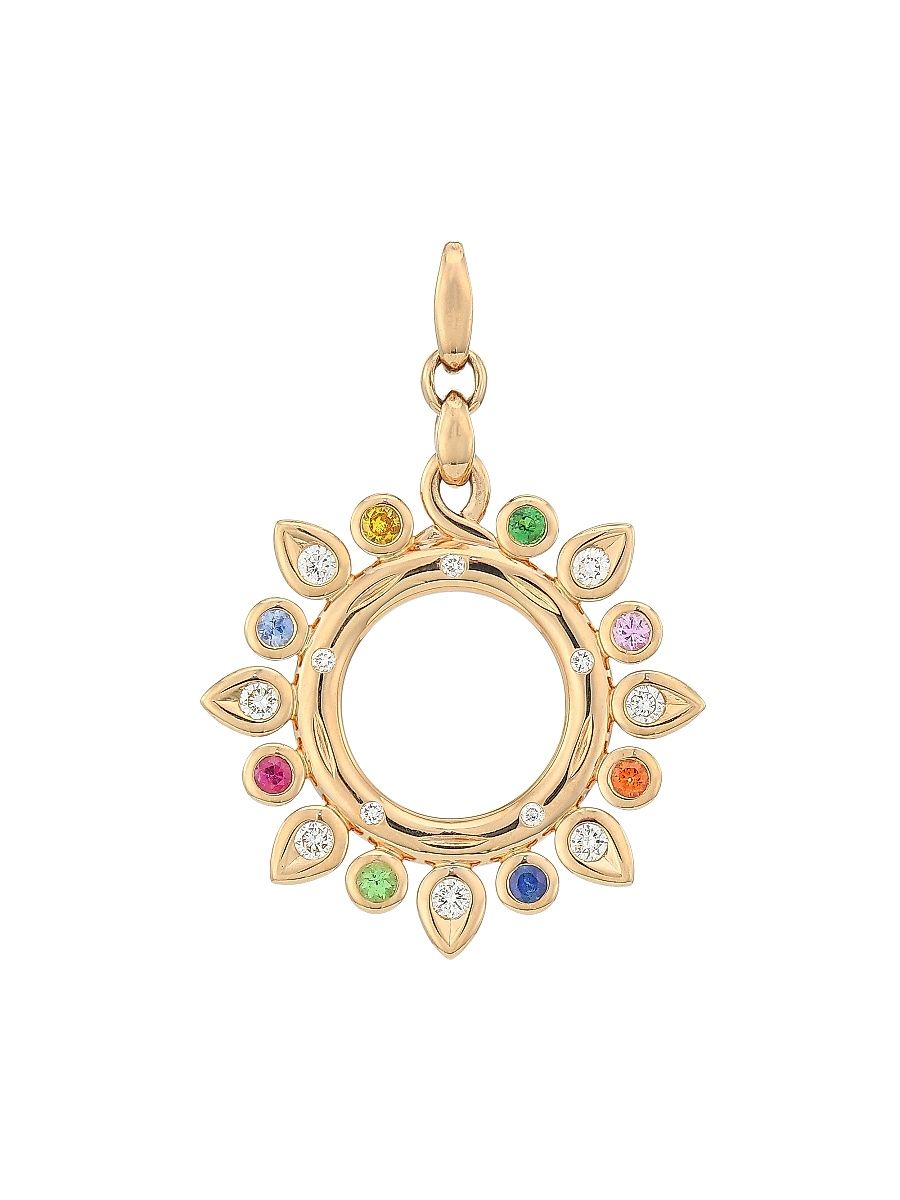 Women's 18K Yellow Gold & Multicolor Gemstone Pendant - Yellow Gold