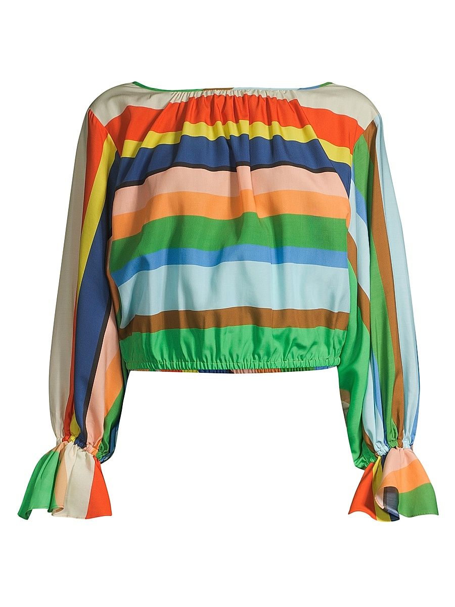 Women's Tuscan Striped Blouse - Tuscan Stripes - Size Small