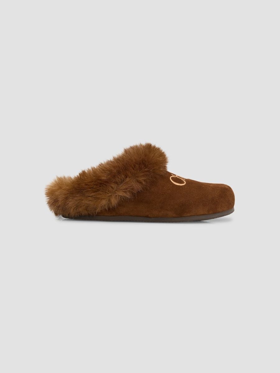 Girl's Girl's Logo Suede Mules - Thrush - Size 11 (Child)