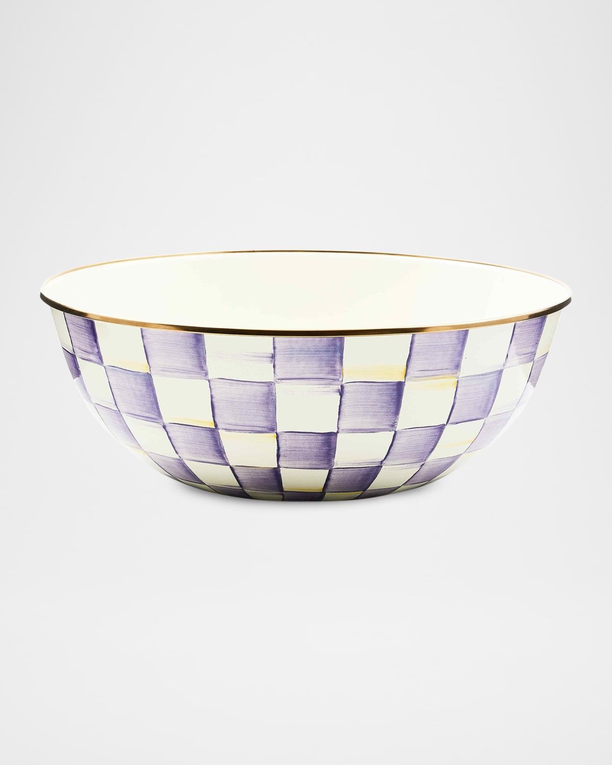 Violet Check Extra-Large Everyday Bowl