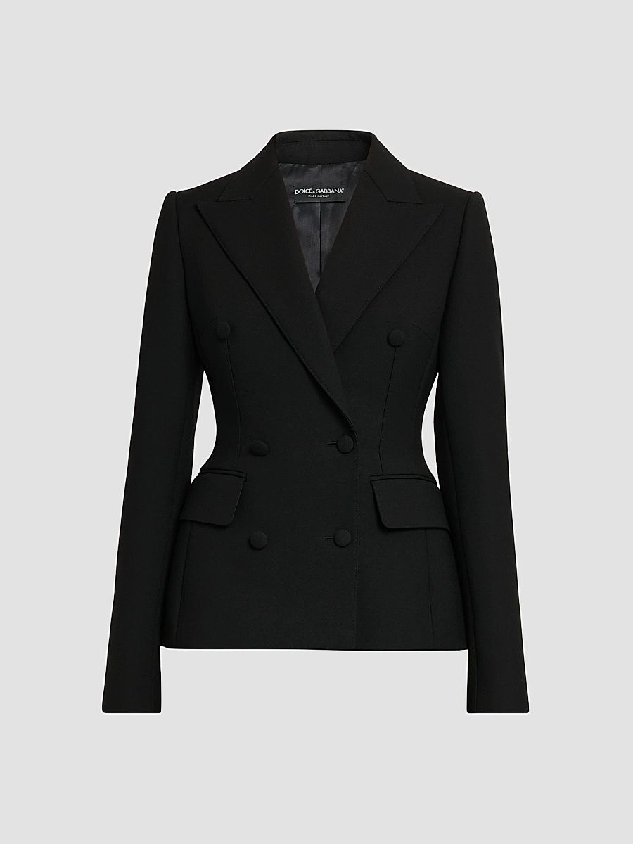 Dolce & Gabbana Women's Double Crepe Wool Blazer - Nero - Size 10