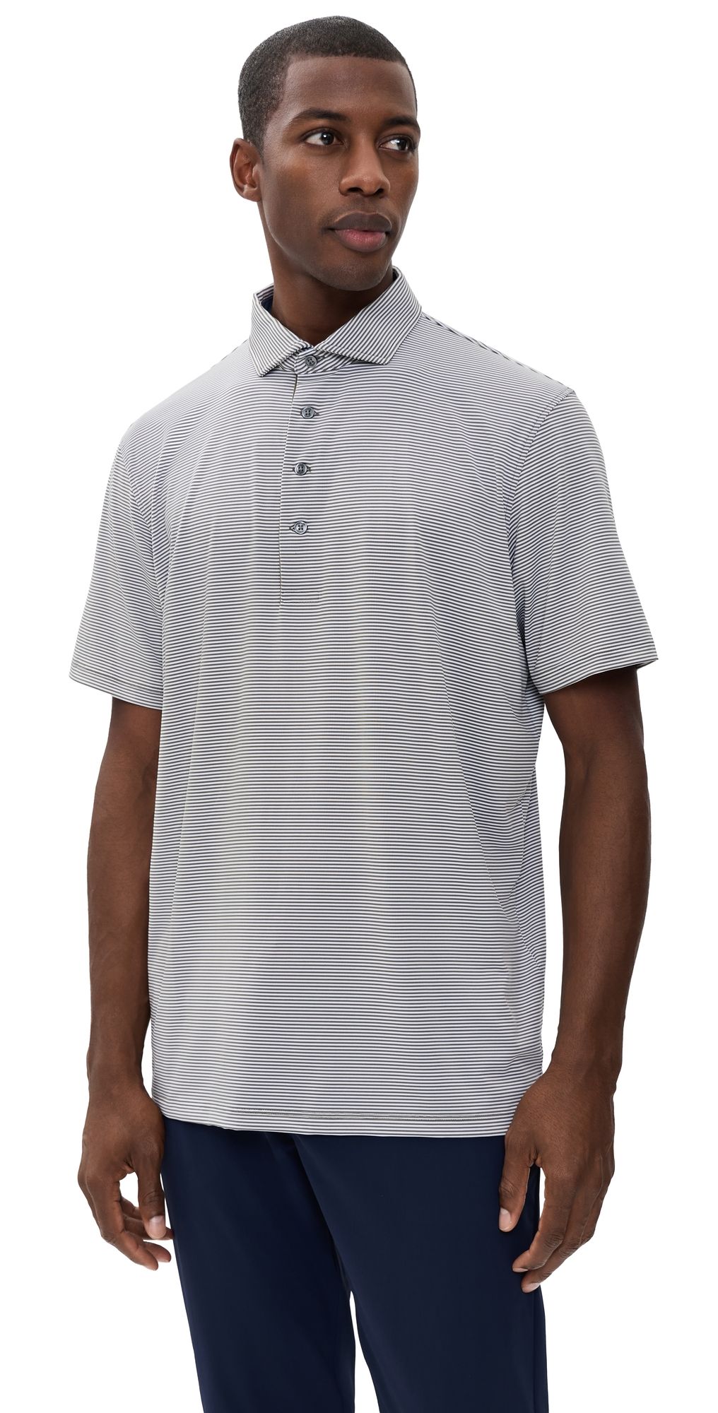 Greyson Saranac Striped Polo Camp/Arctic S