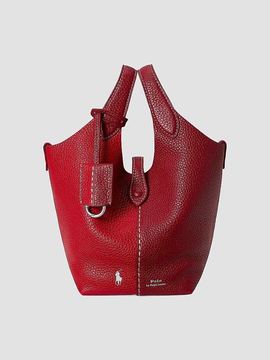 Polo Ralph Lauren Women's Polo Play Small Leather Tote Bag - Rose Cherry