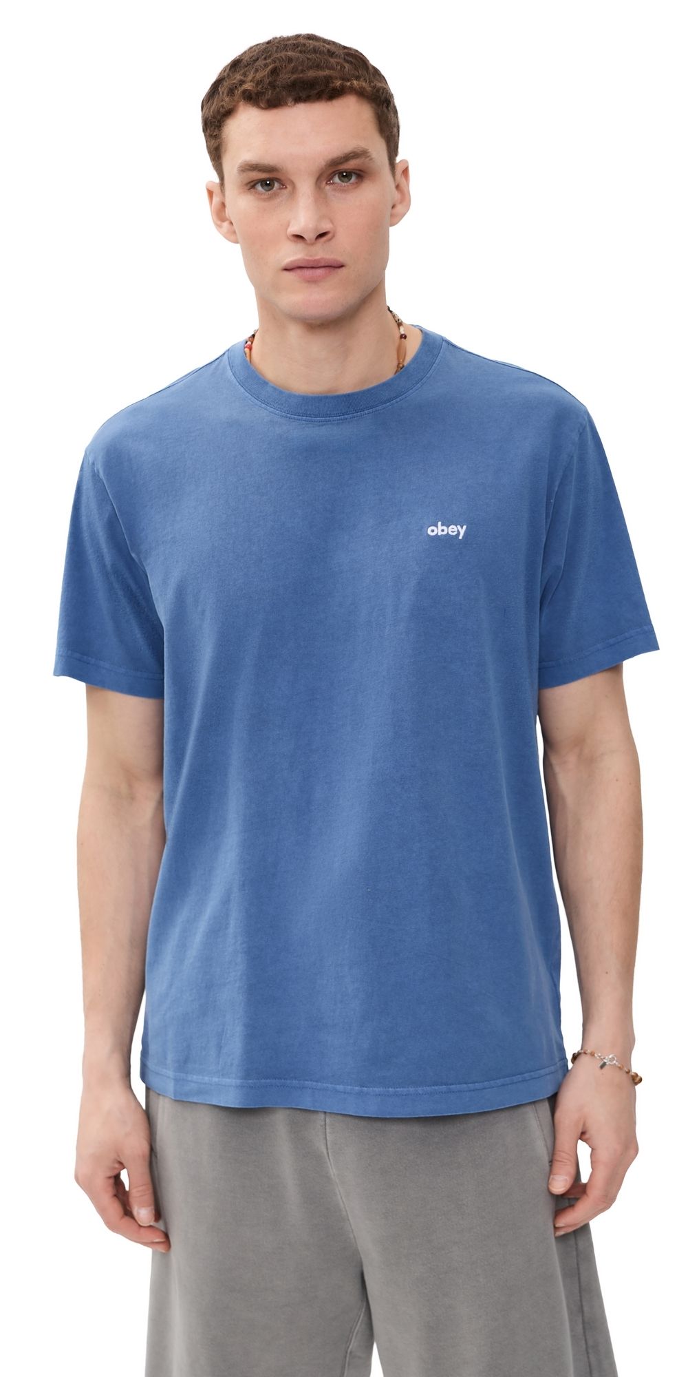 Obey Lowercase Pigment T-Shirt Pigment Electric Indigo XXL