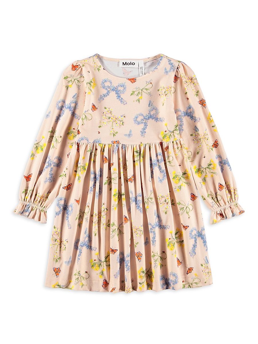 Little Girl's & Girl's Floral Bow & Butterfly Cotton Dress - Flower Bows - Size 11