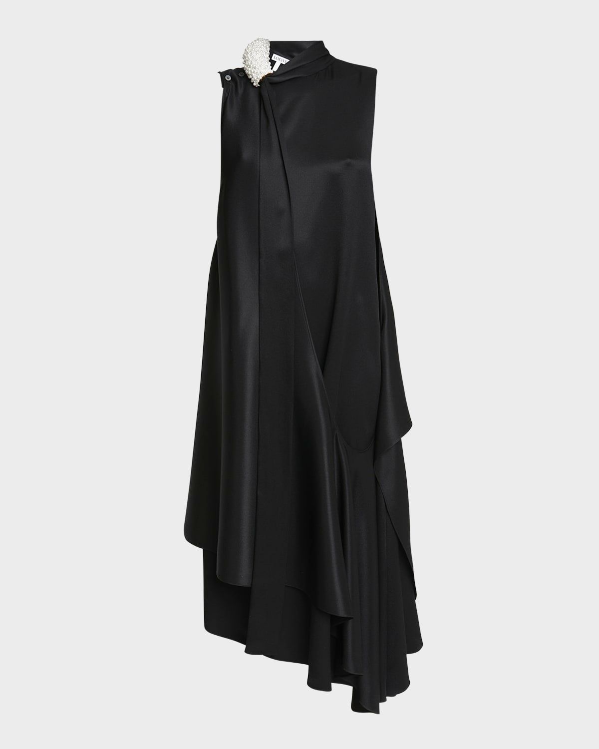 Beaded Ruffle Sleeveless Midi Dress