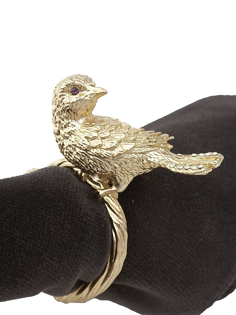 Bird Napkin Rings/Set of 4 - Gold