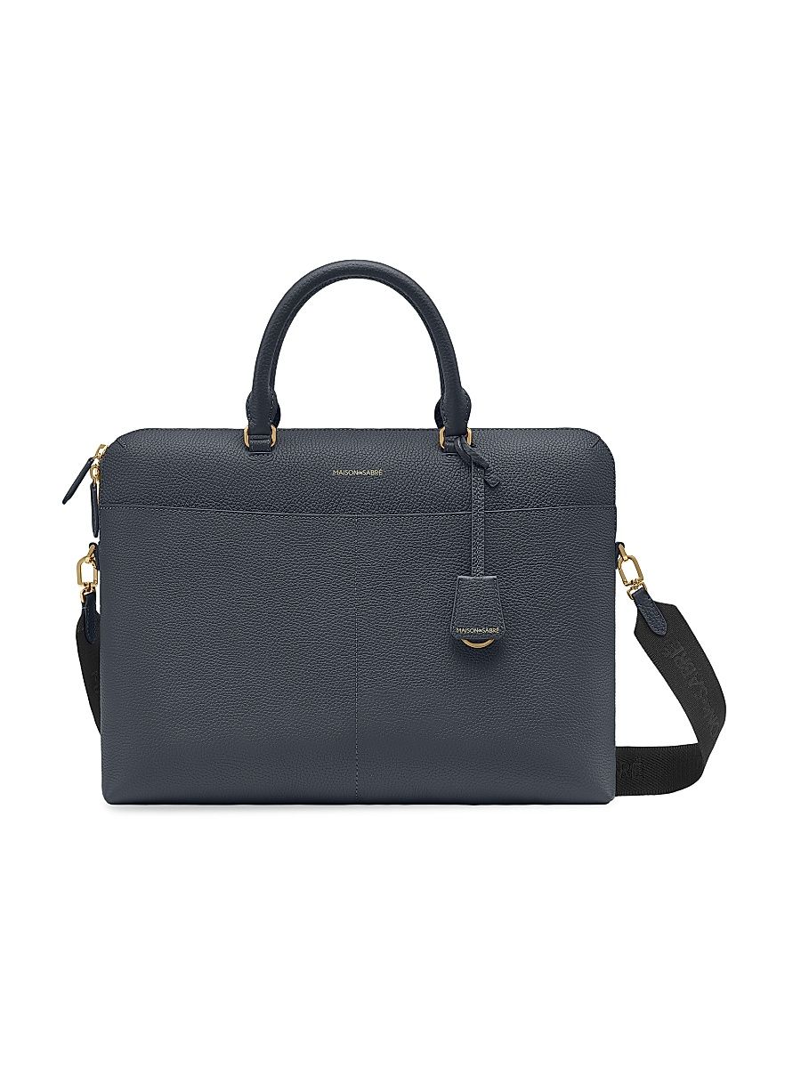 Maison de Sabre Men's Leather Laptop Bag - Graphite Grey