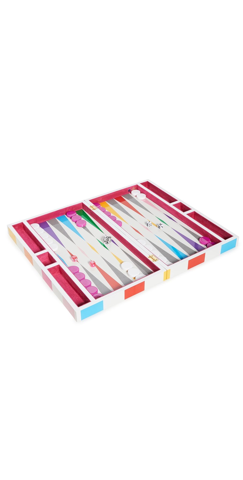 Jonathan Adler Rainbow Checkerboard Backgammon Set Multi One Size
