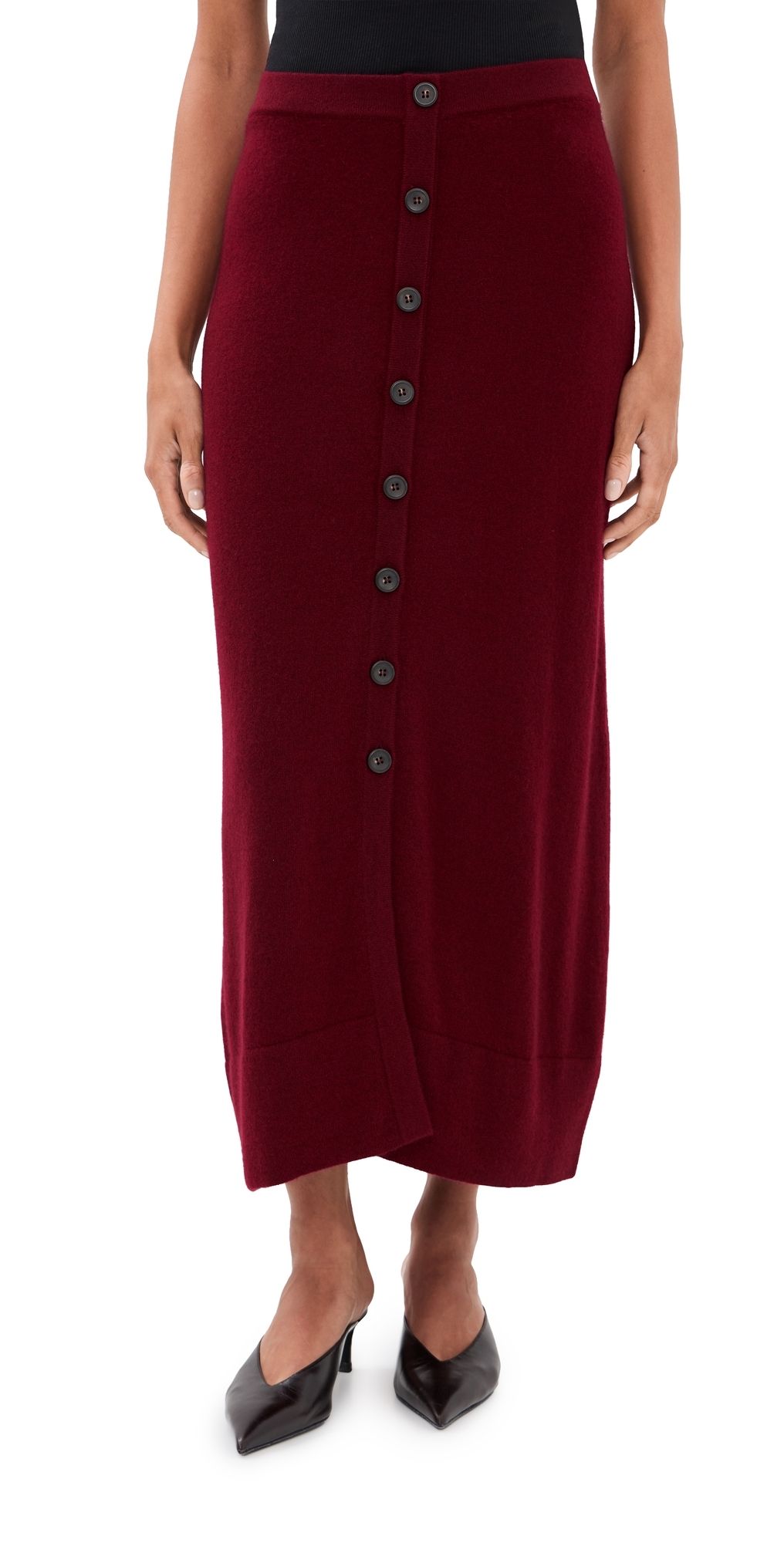 Altuzarra Callahan Cashmere Skirt Grenache M