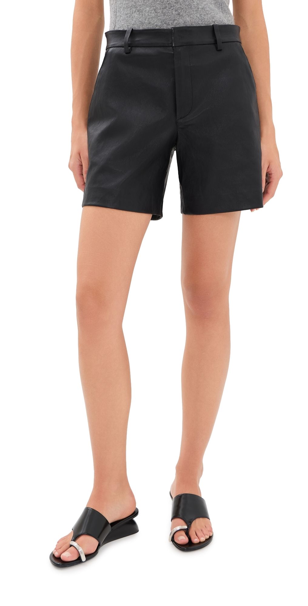 SPRWMN Lambskin Trouser Shorts Black L