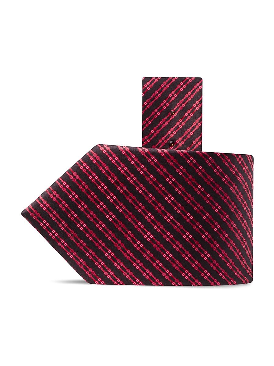 Men's Luxury Silk Tie - Black And Red