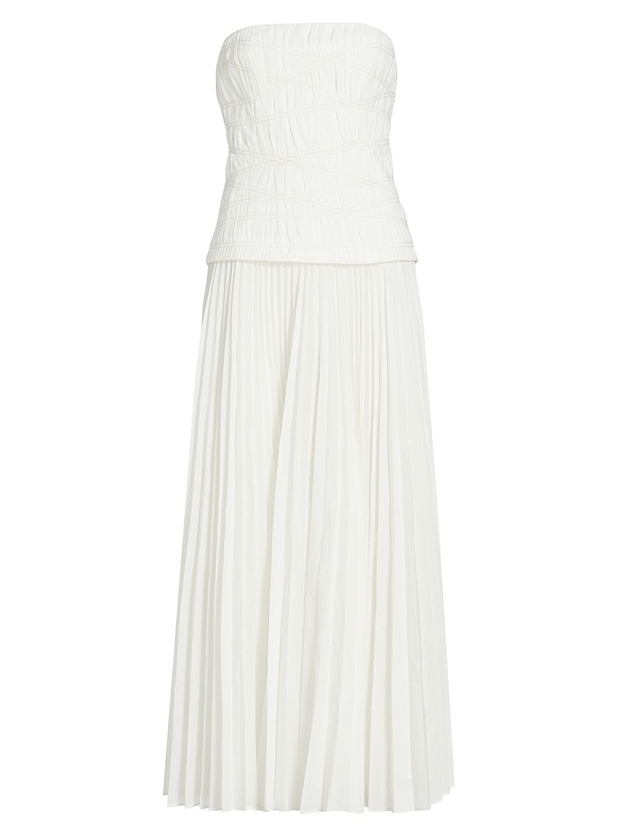 Women's Bristol Strapless Midi-Dress - Ivory - Size 10