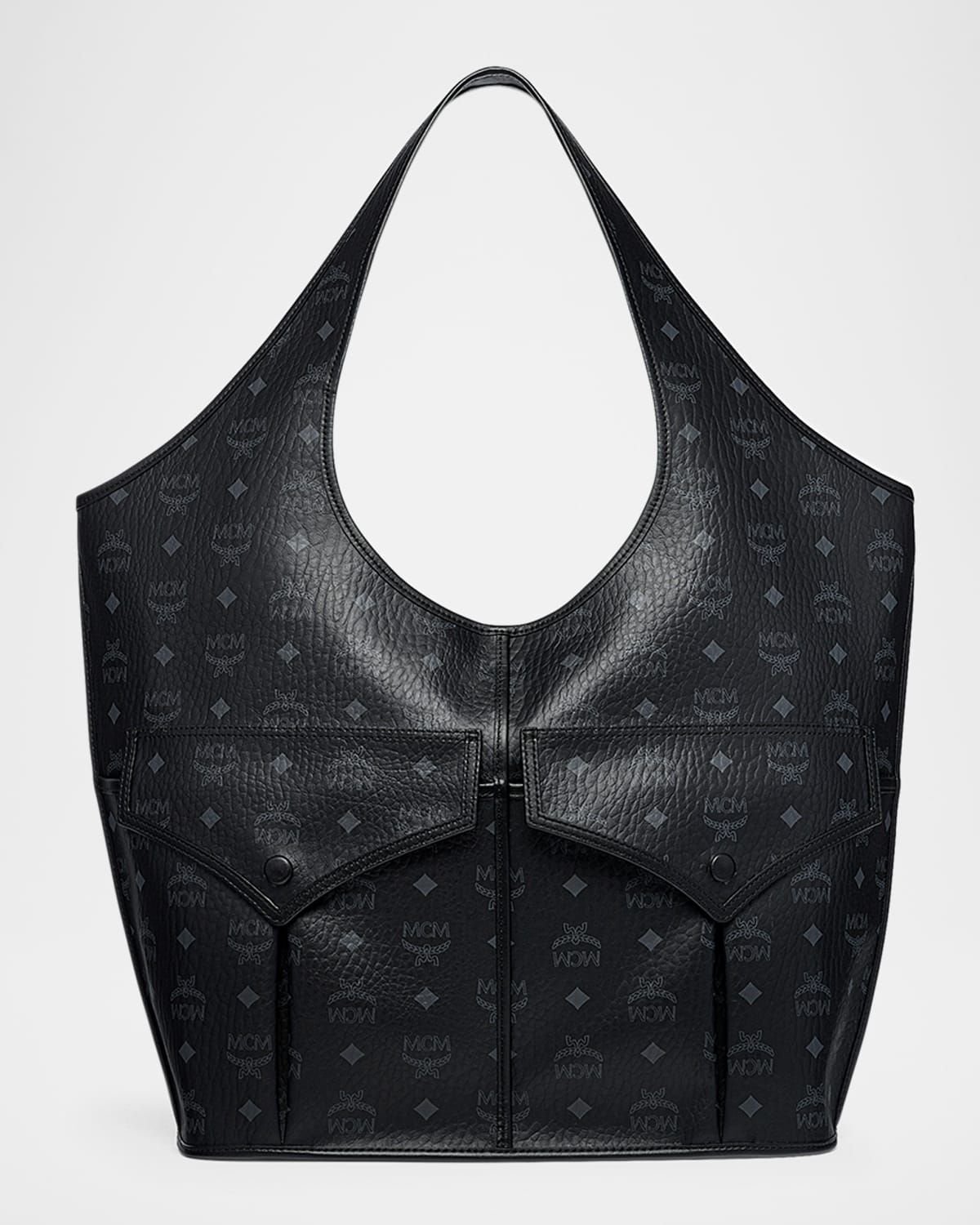 Leni XL Visetos Monogram Shopper Tote Bag