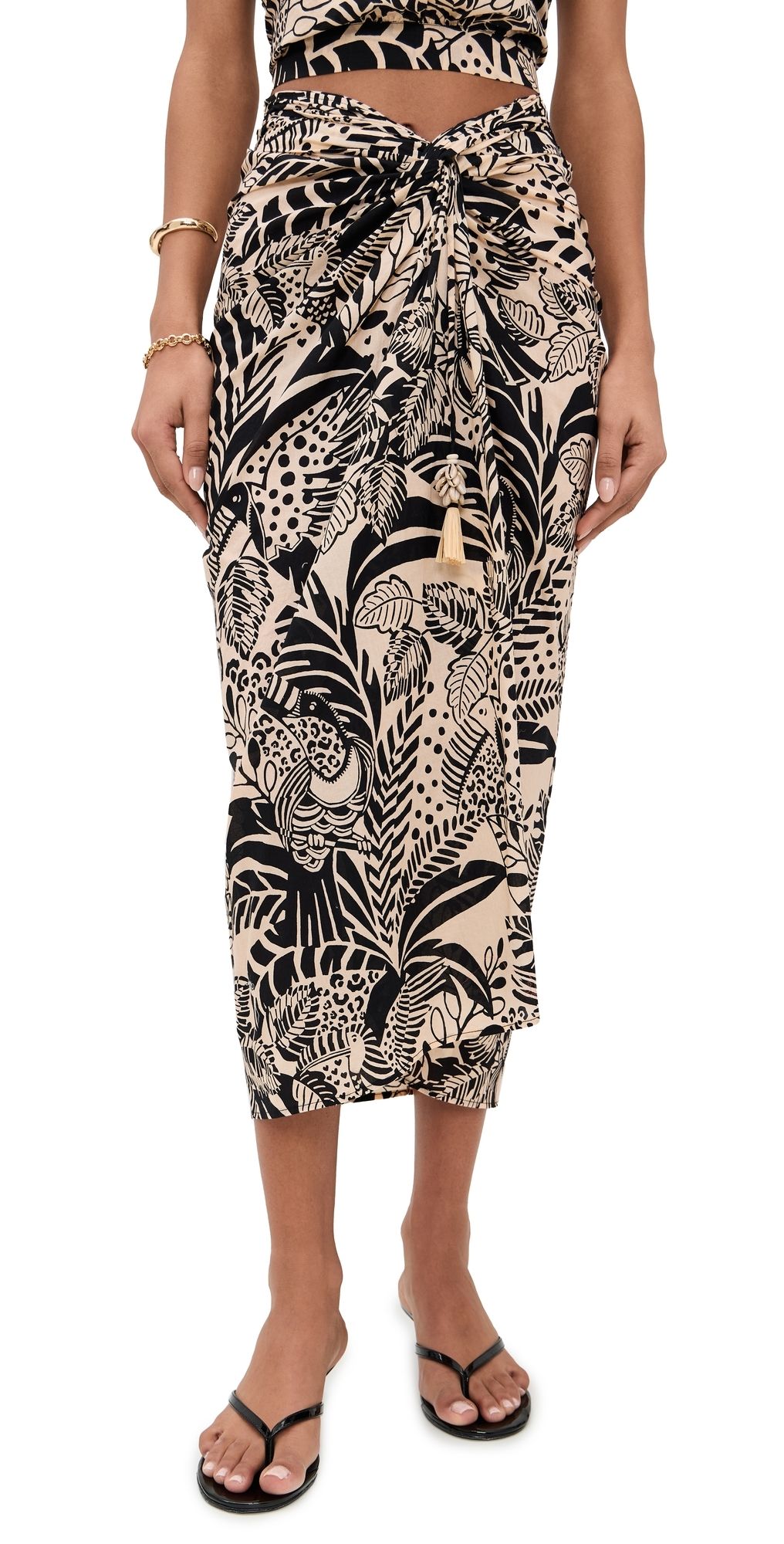 Poupette St Barth Uma Long Skirt Black Toucan L
