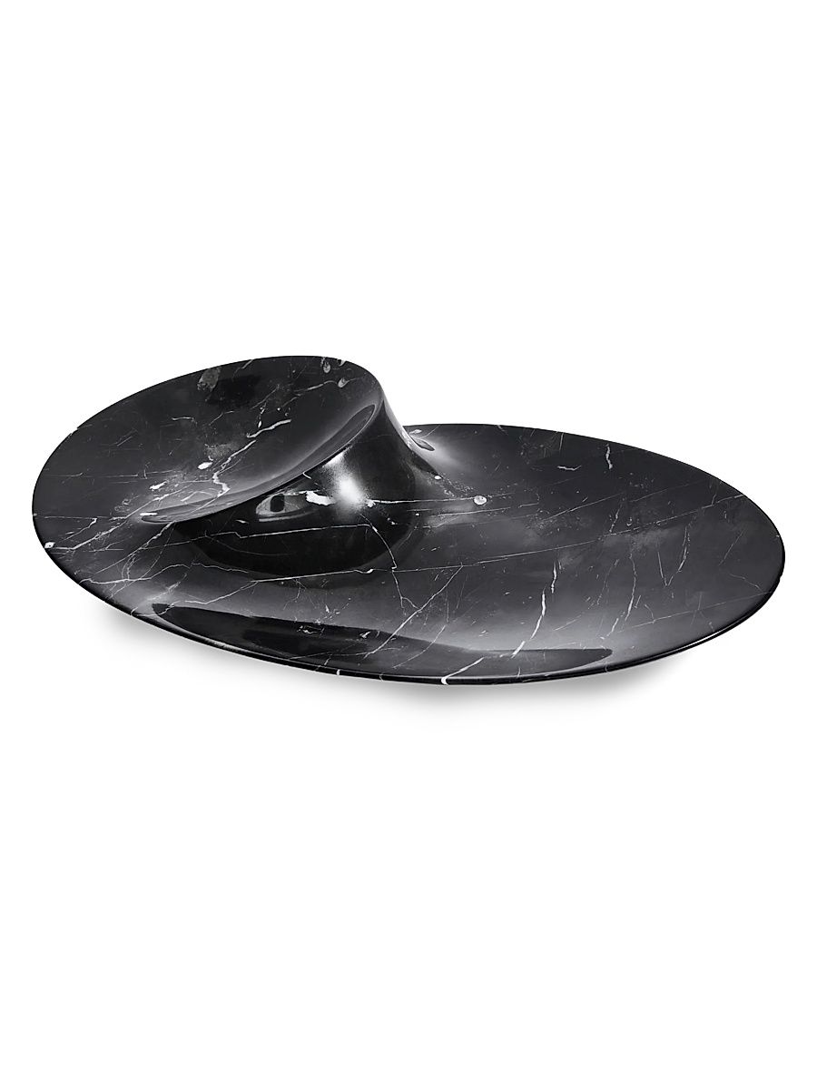 Swirl Marble Bowl - Black