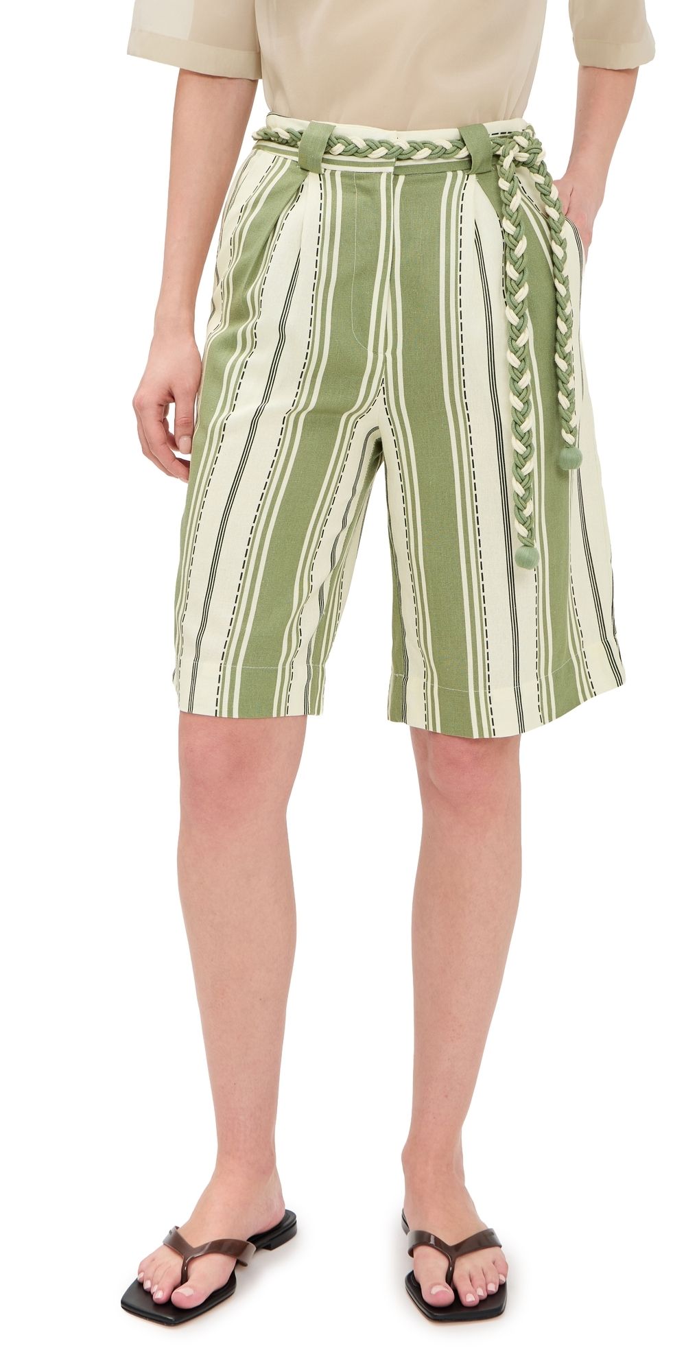 Dress To Relaxing Stripe Bermuda Shorts Relaxing Stripe 4