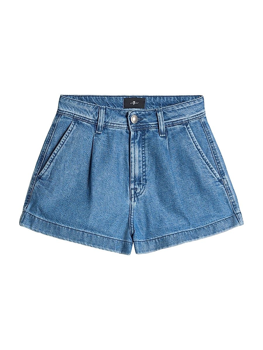 Women's Pleated Lightweight Denim Shorts - Hilo - Size 31