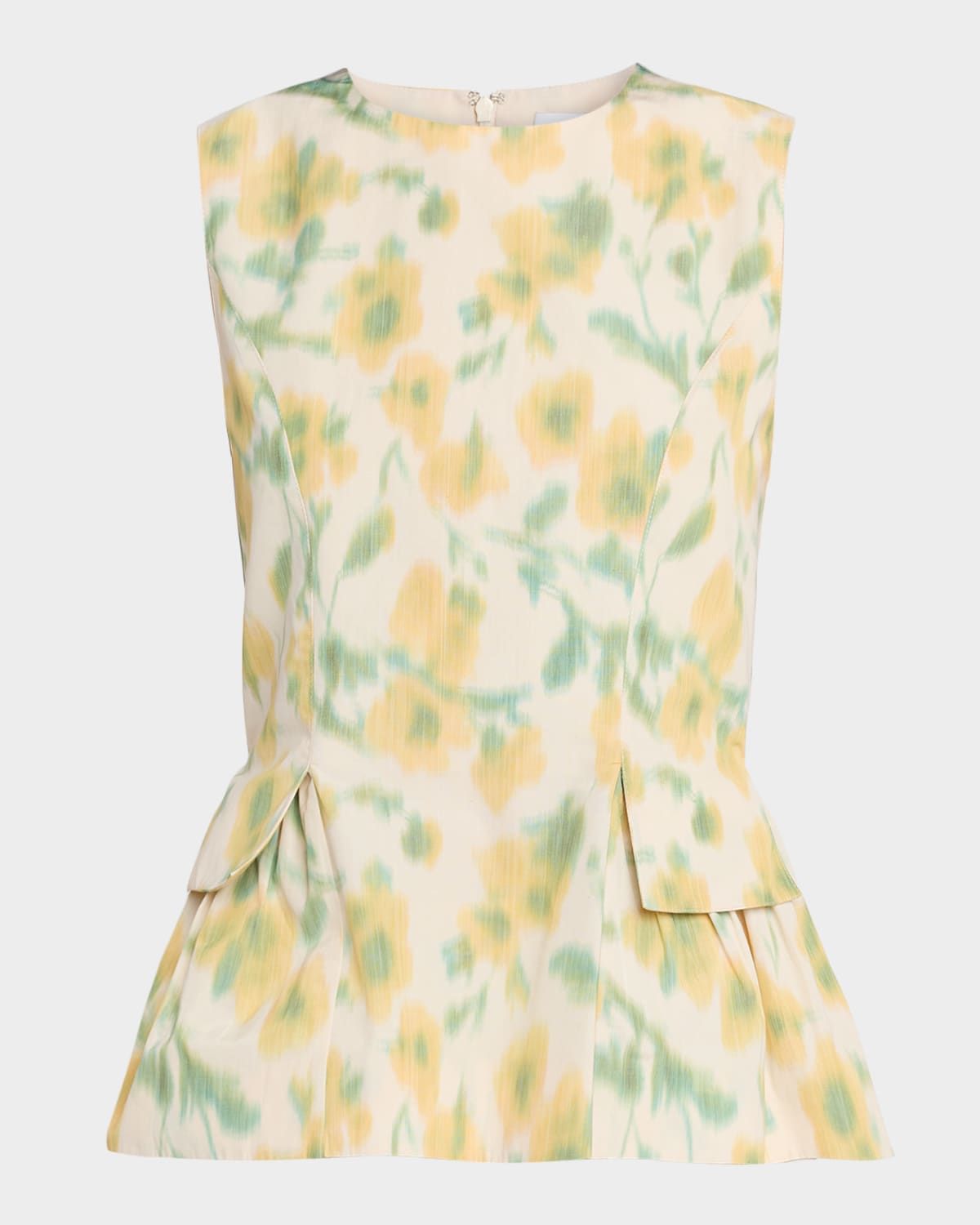 Astrid Floral-Printed Taffeta Top