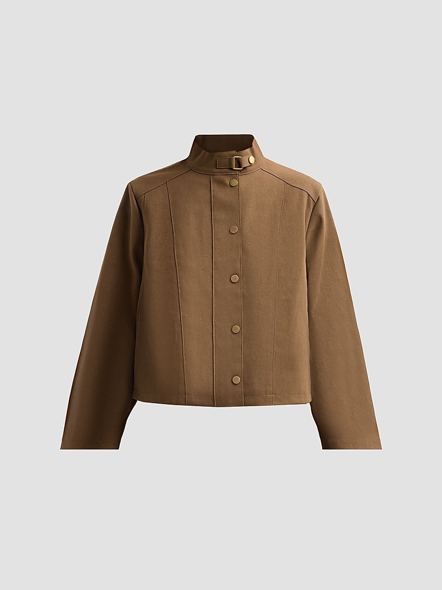 Women's Gale Seamed Zip-Front Jacket - Dark Olive - Size Large