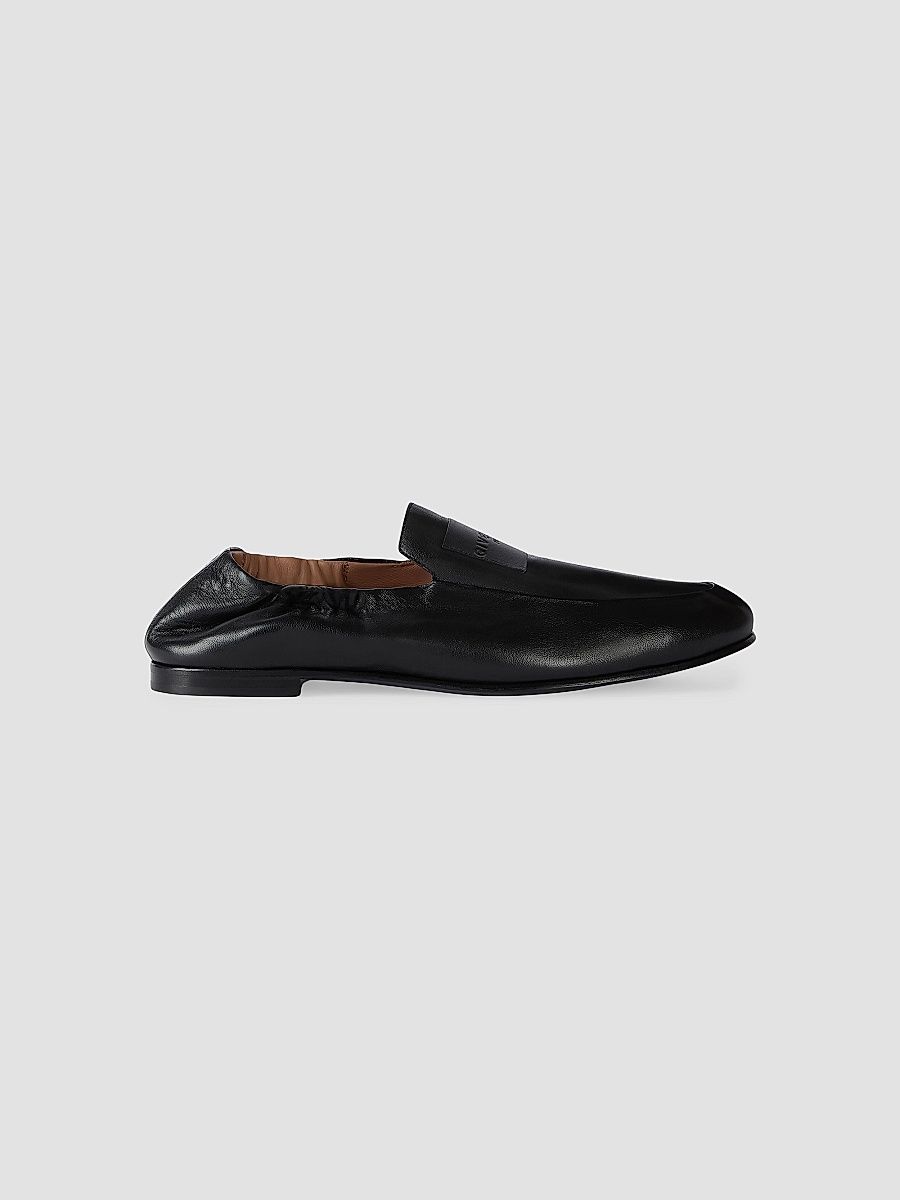Givenchy Men's Label Loafers in Nappa Leather - Black - Size 13