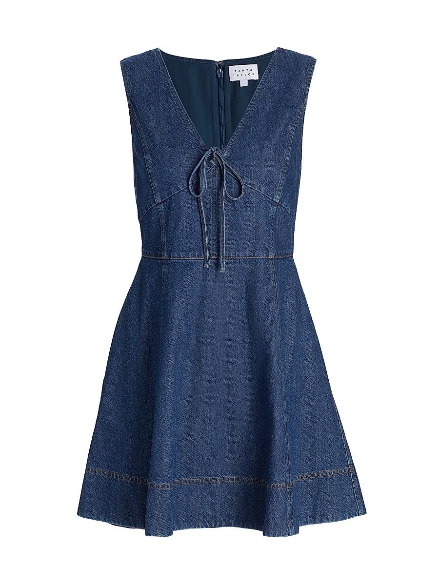 Women's Nova Denim Fit-and-Flare Minidress - Classic Indigo Blue - Size 8
