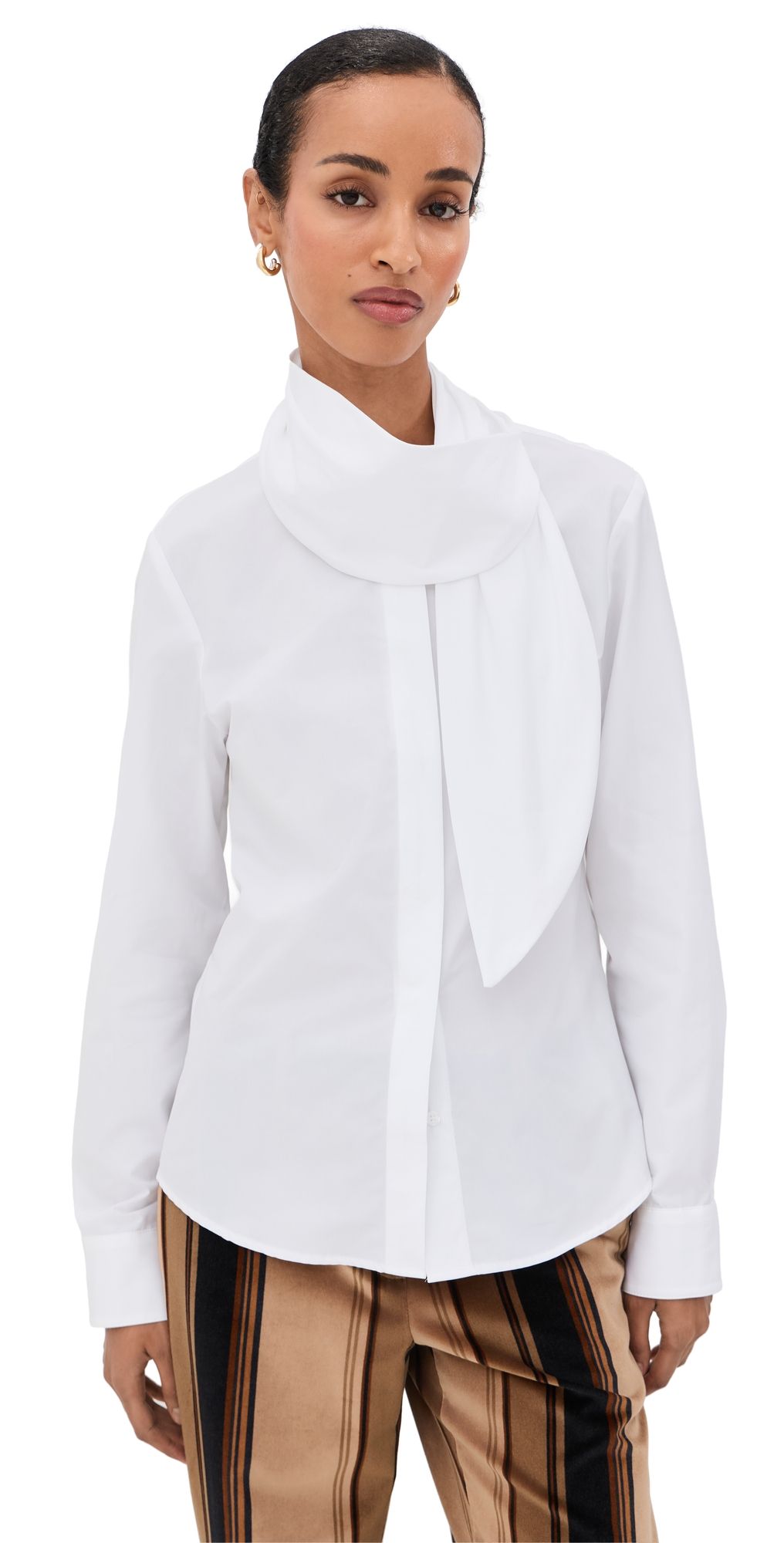 TWP CB Shirt with Tie White M
