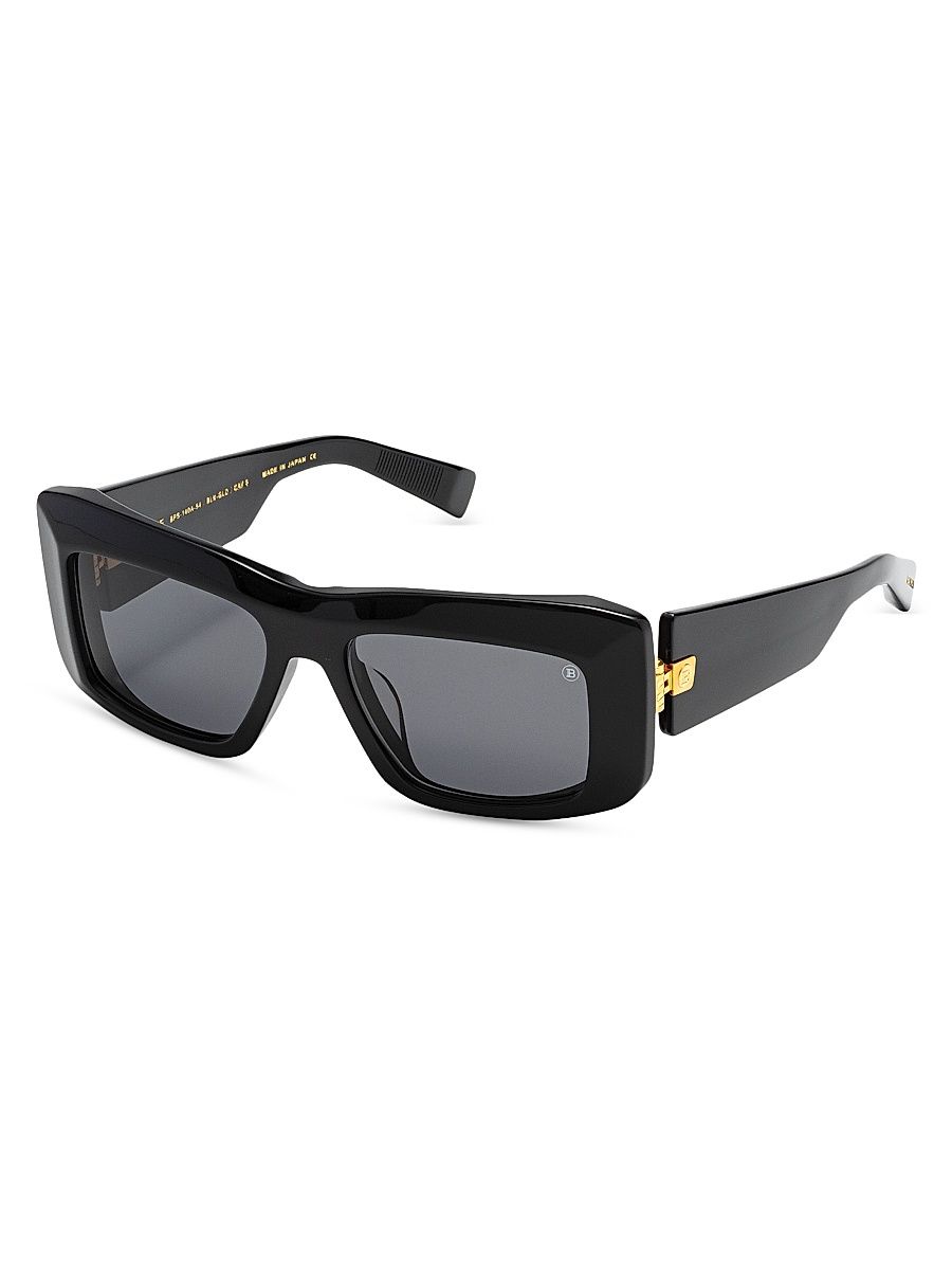 Women's Envie 54MM Rectangular Sunglasses - Gold Black