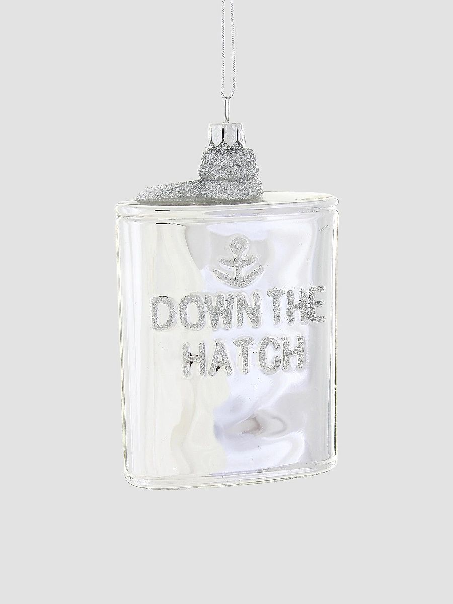Silver Flask Ornament