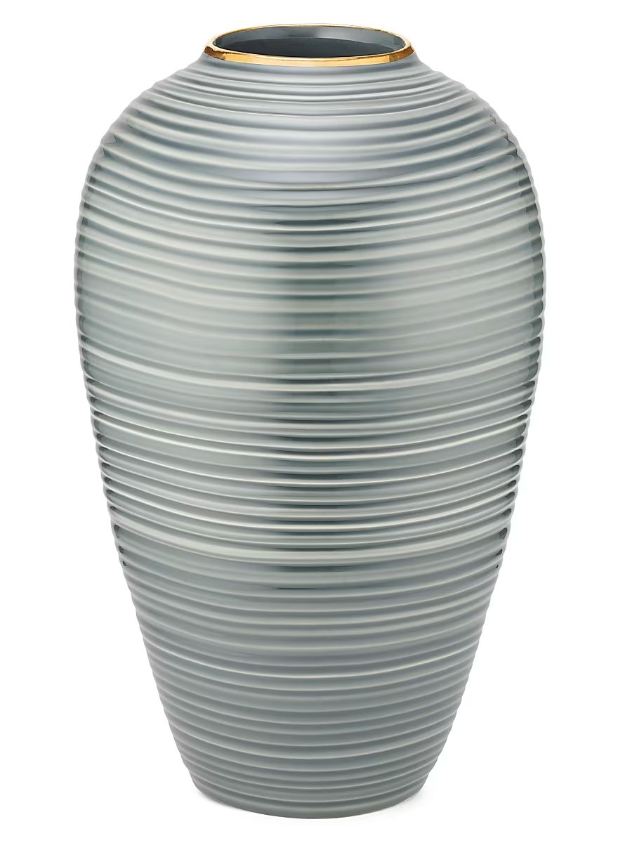 AERIN Introduction Calinda Tapered Vase - Shadow