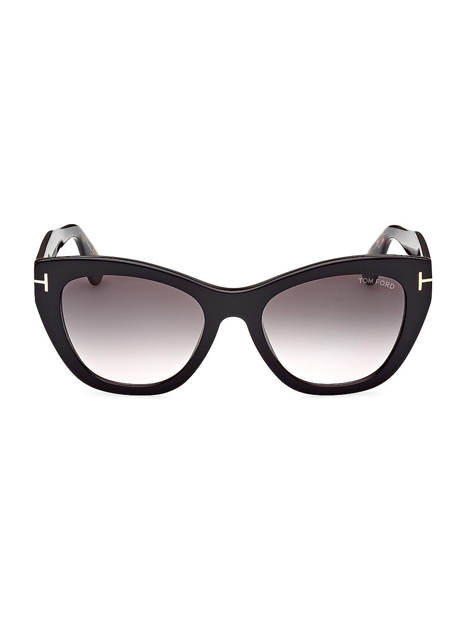 Women's Cara 56MM Square Sunglasses - Shiny Black