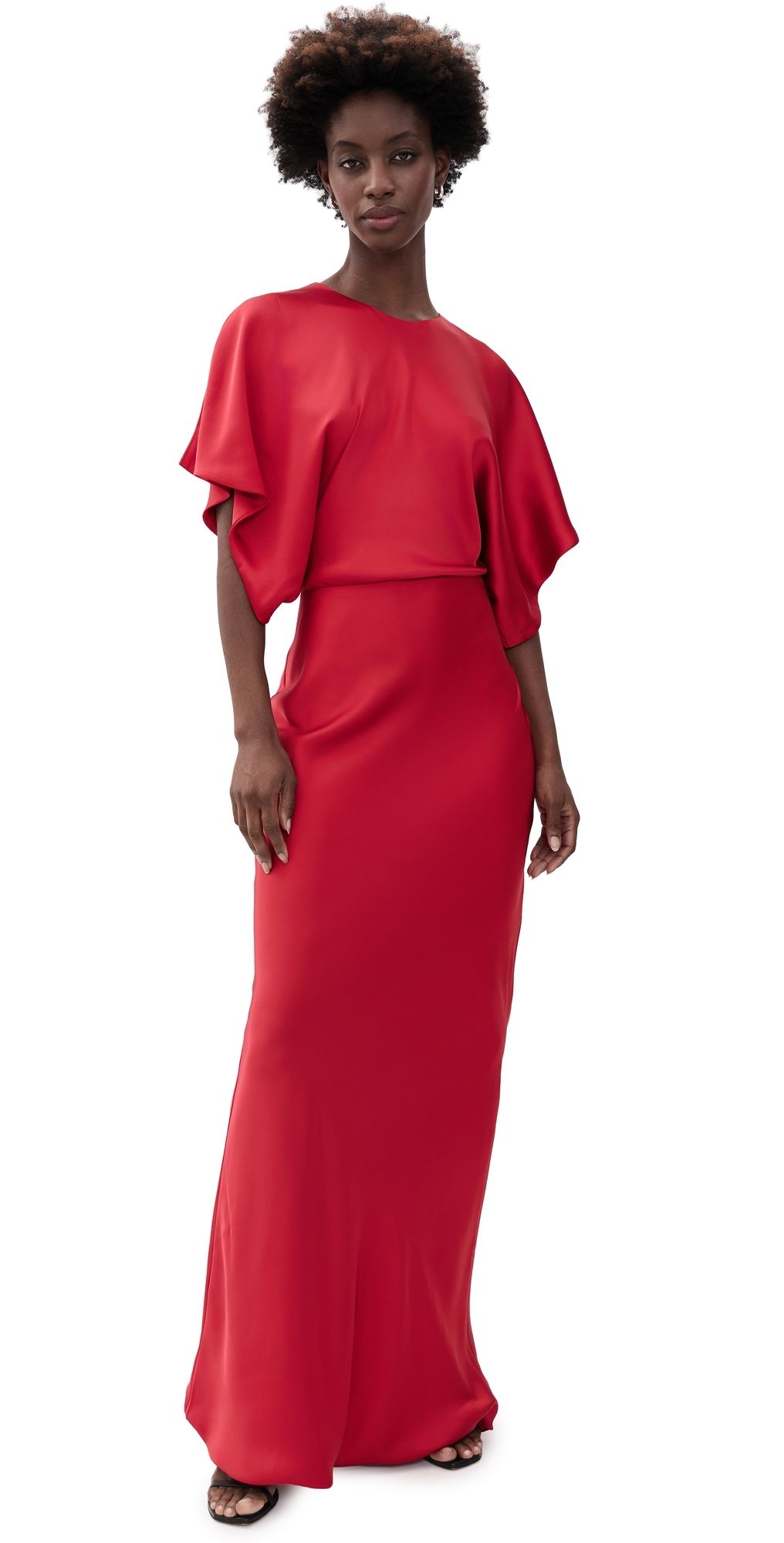 Norma Kamali Reverse Obie Gown Tiger Red S