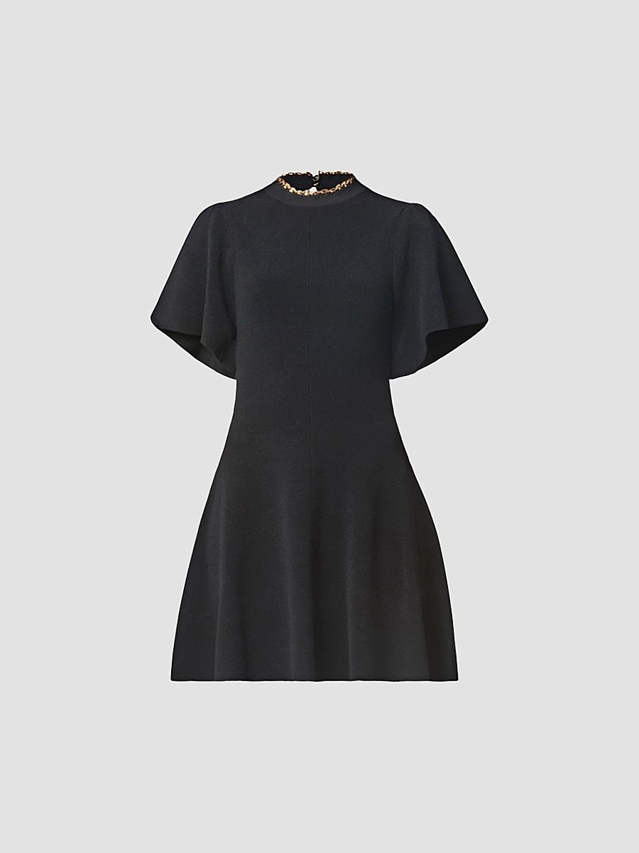 Shoshanna Women's Aura Chainlink Minidress - Jet - Size XL