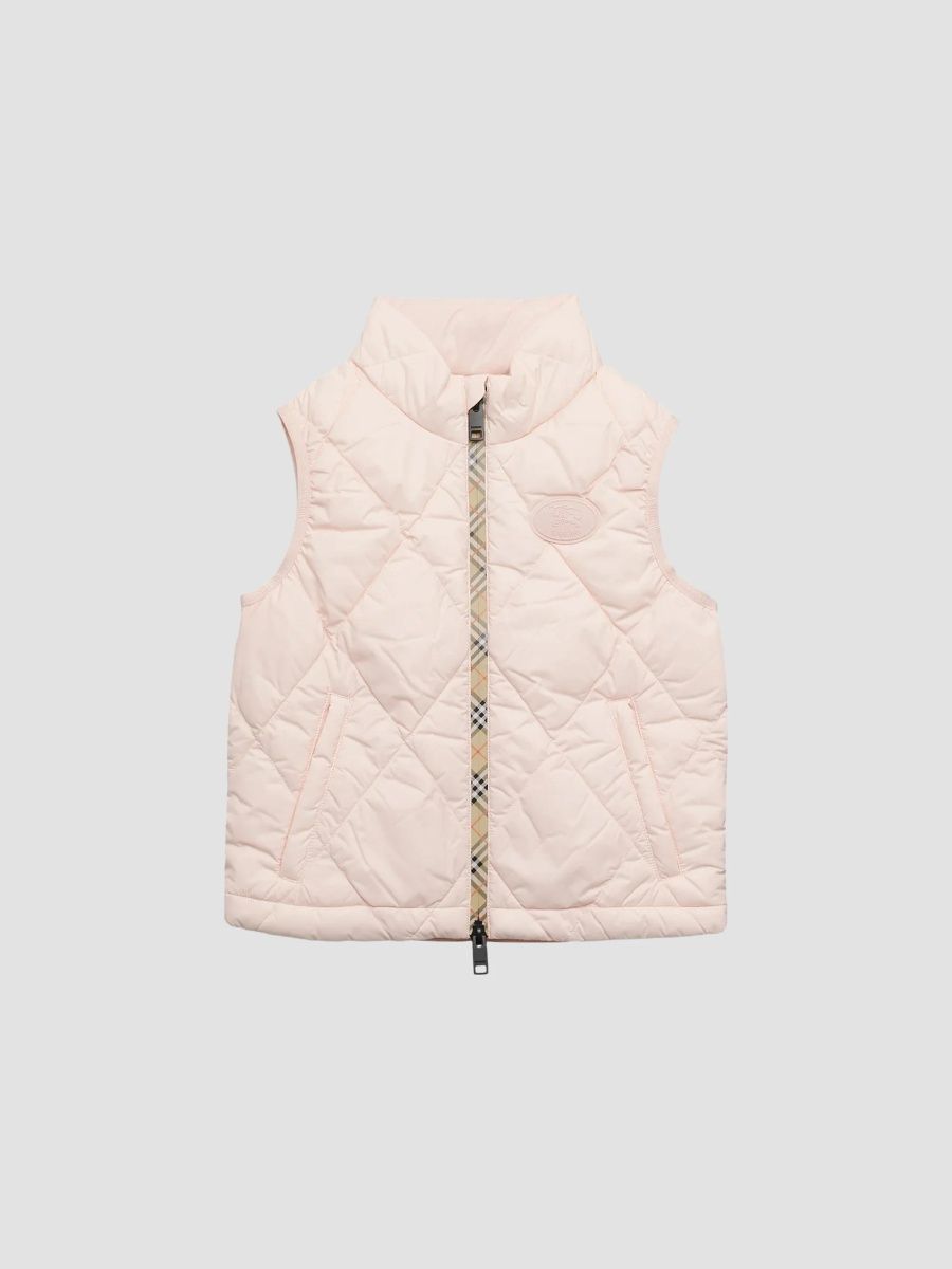 Burberry Girl's Little Girl's & Girl's Checker-Tape Quilted Nylon Vest - Compact Pink - Size 8