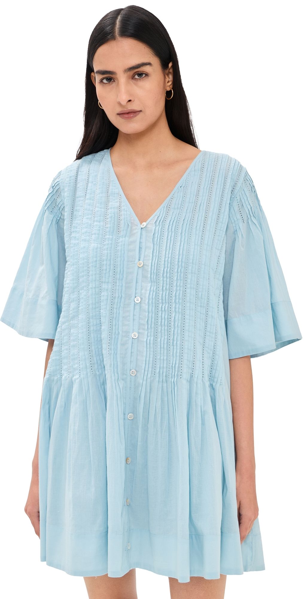 Sea Alberte Solid Mini Dress Blue S