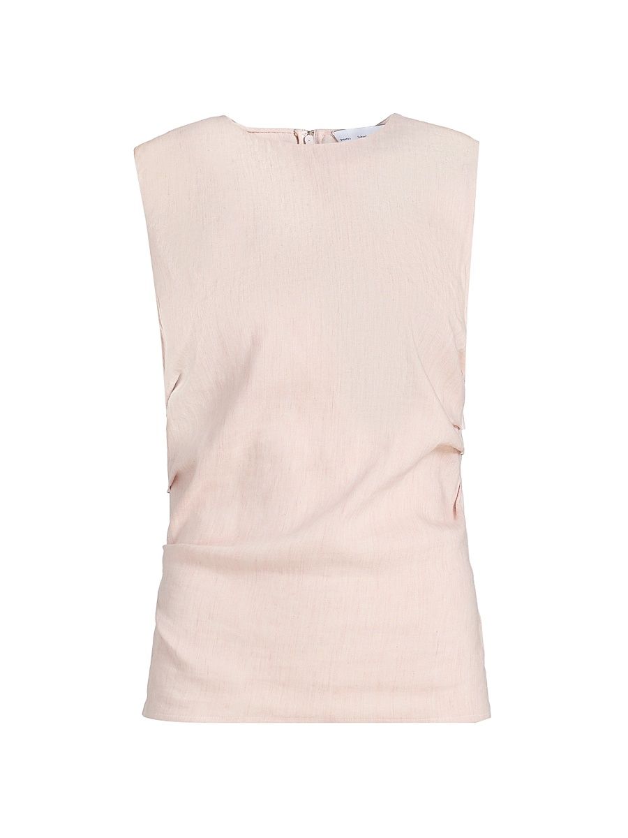 Women's Anoushka Linen-Blend Top - Orchid - Size 14