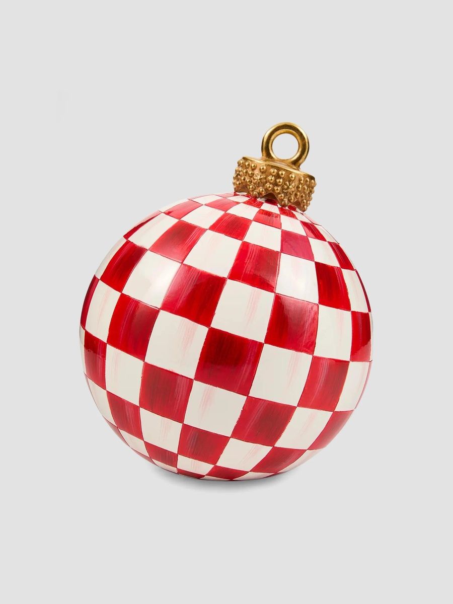 MacKenzie-Childs Red Check Small Tabletop Ornament