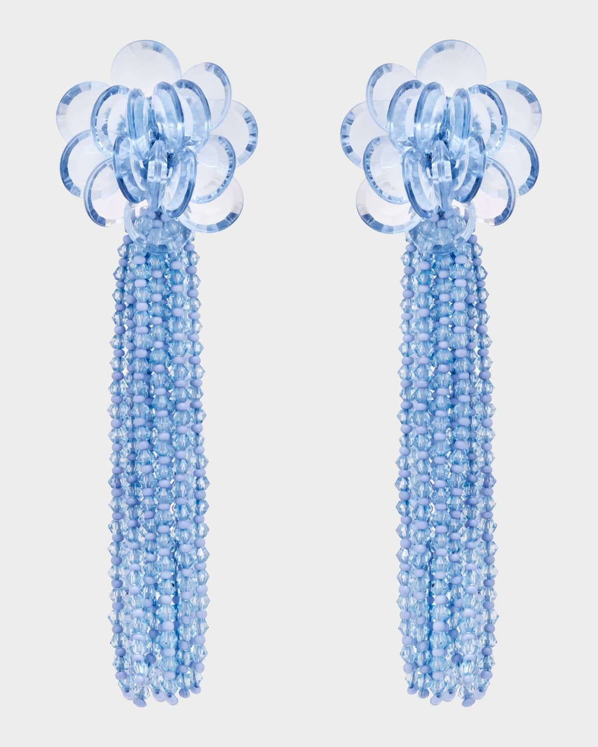 Flower Chandelier Clip-On Earrings