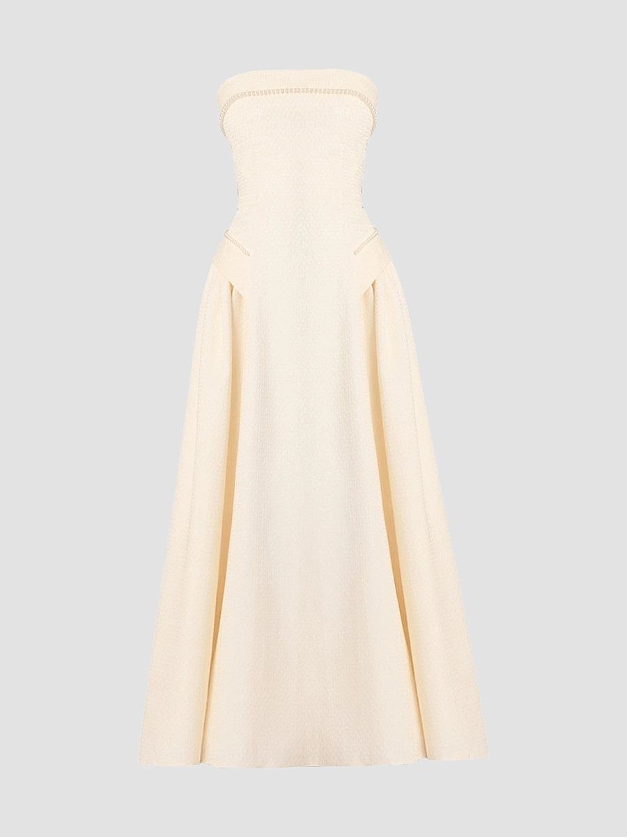 Shoshanna Women's Remington Strapless Cocktail Dress - Ivory - Size 14