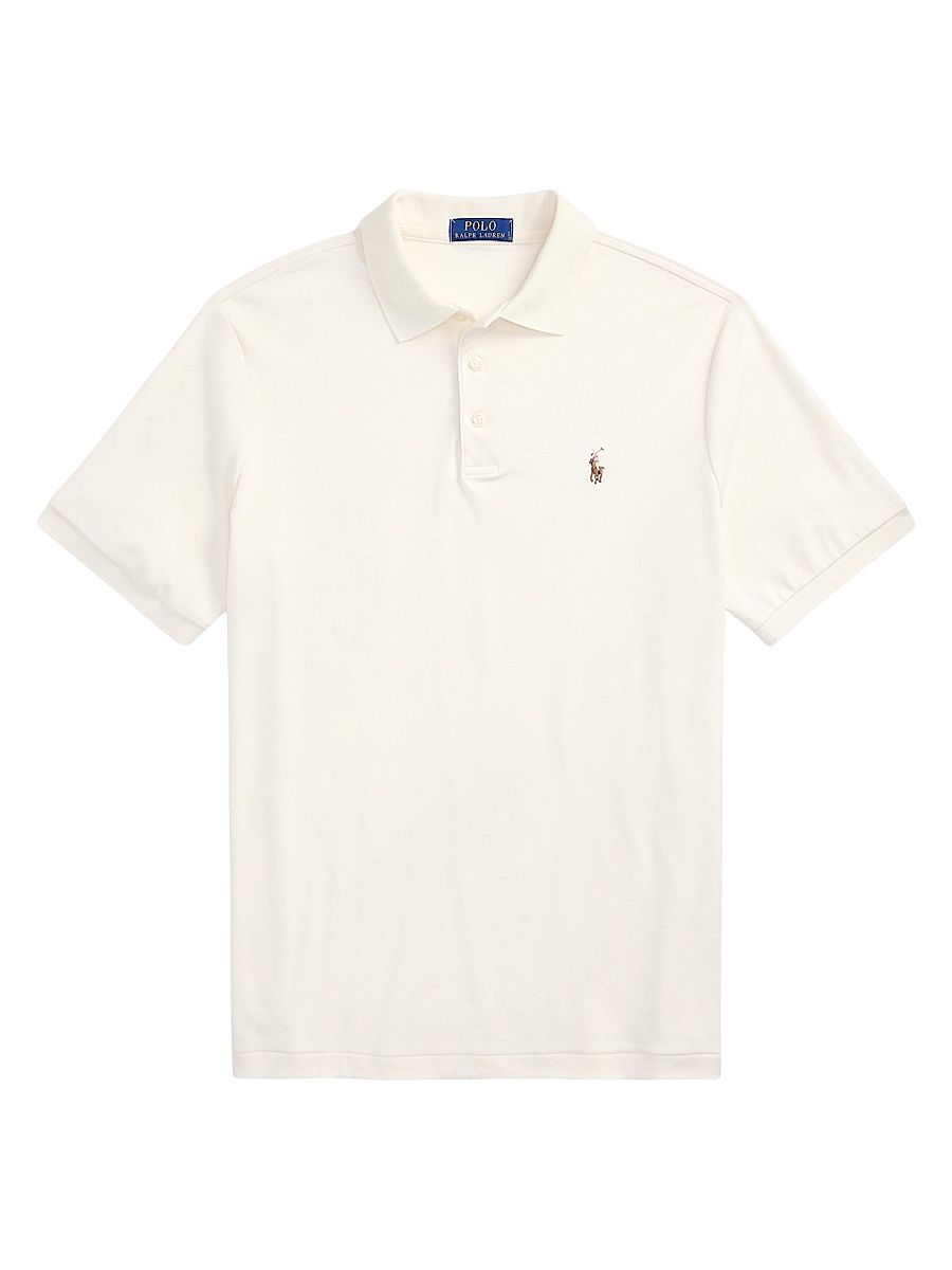 Men's Classic Fit Cotton Polo Shirt - Pale Cream - Size XXL