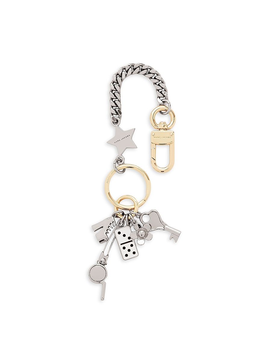 Women's Multi-Charm Chain Bag Charm - Nickel