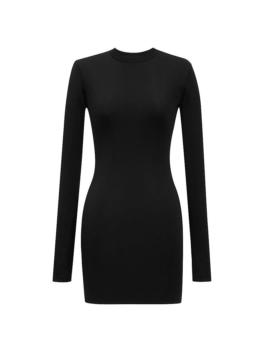 Saint Laurent Women's Mini Dress in Knit - Noir - Size XS