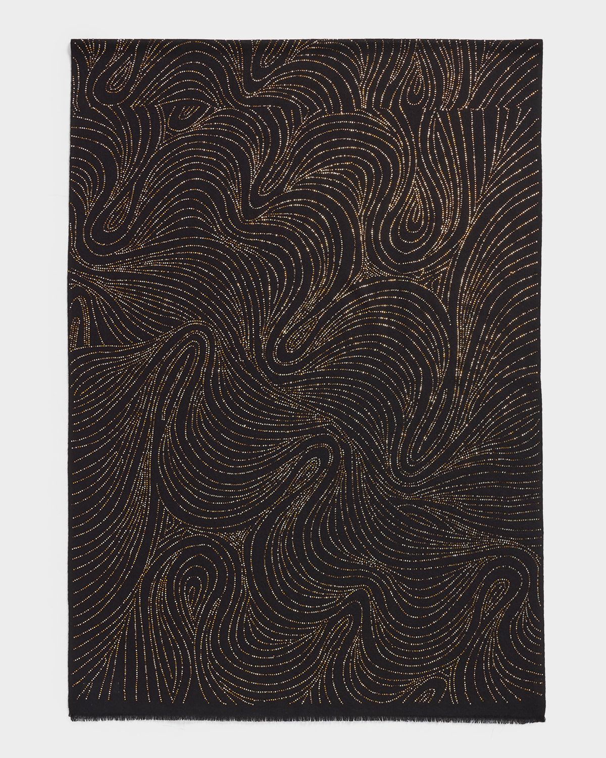 Swirls Sequined Cashmere Scarf