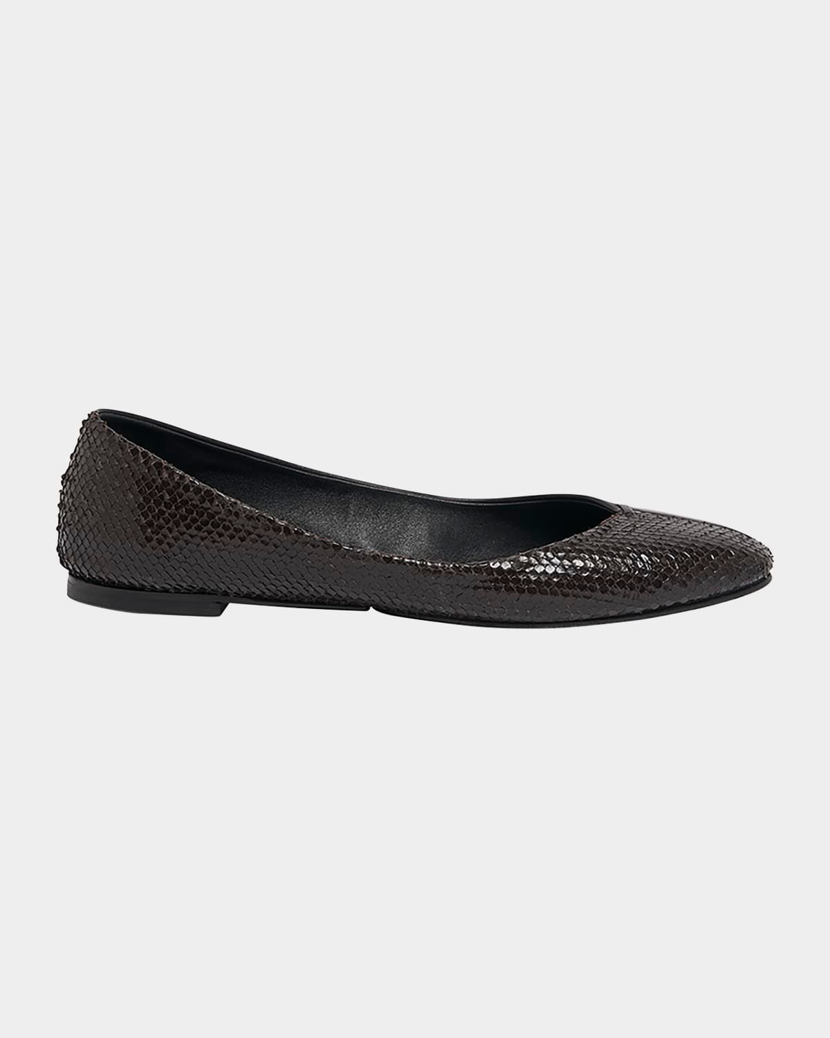 Les Ballerines Mixed Leather Flats