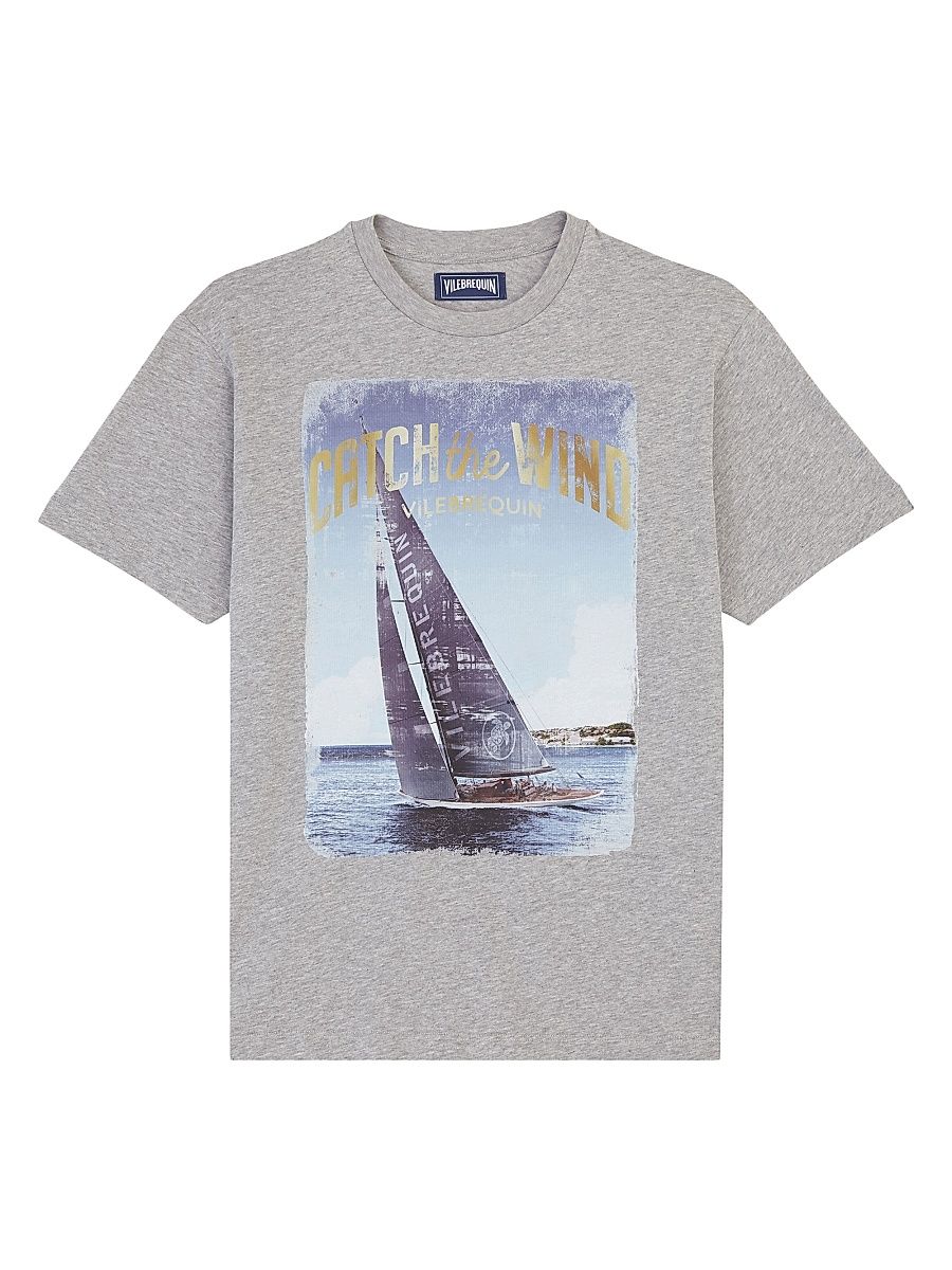 Men's 'Catch The Wind' Sailboat T-Shirt - Grey - Size XXL