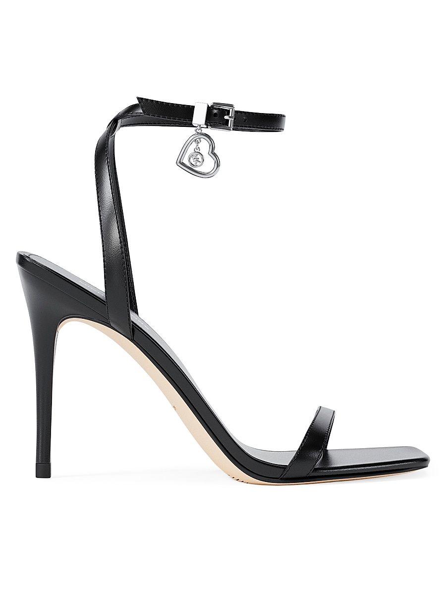 Women's Liana 100MM Leather Sandals - Black - Size 11