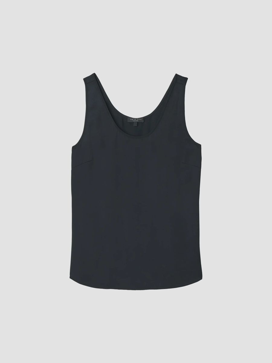 rag & bone Women's Rumi Scoopneck Tank - Black - Size XS