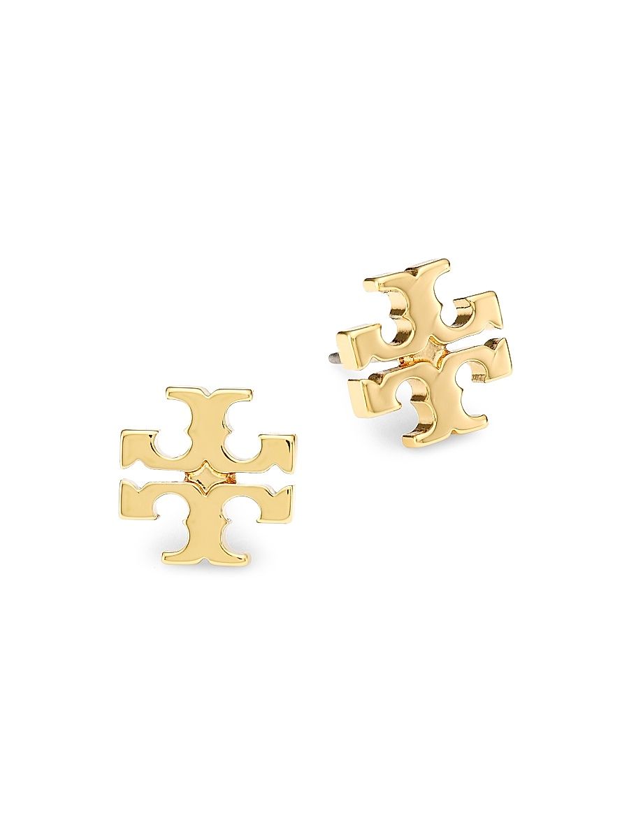 Women's T-Logo Goldtone Stud Earrings - Tory Gold